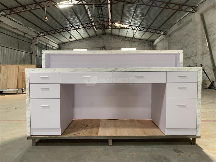 Modern design high quality nature marble reception desk furniture