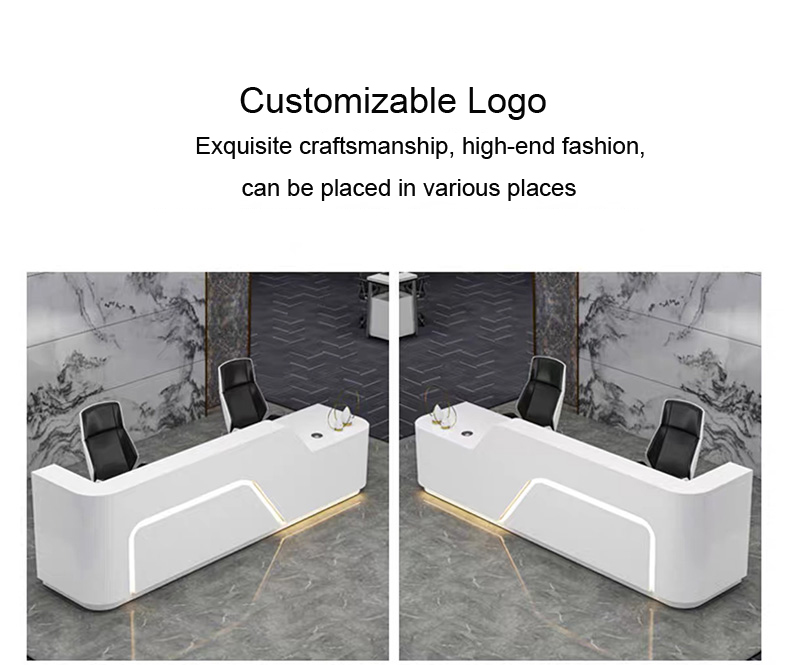 White wayfair restaurant salon reception counter desk