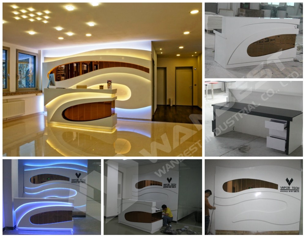 Corian LED reception desk