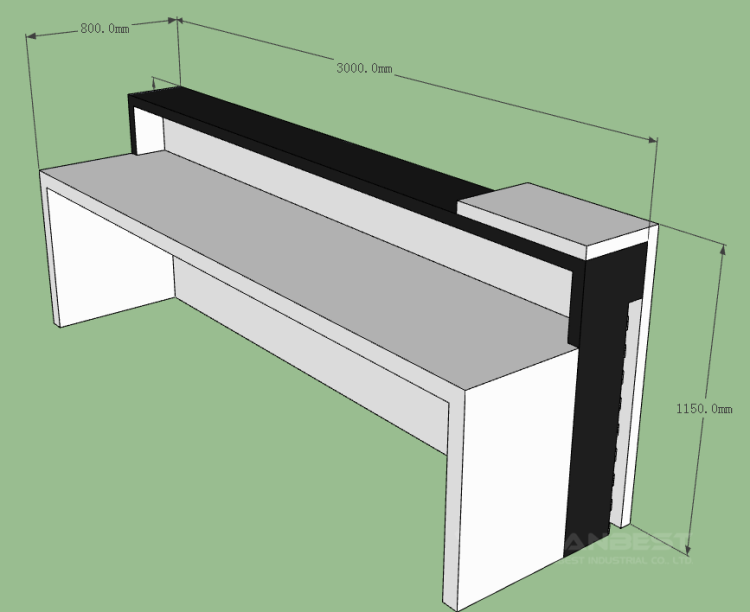 Business Cash Front Desk For Cloth Store Company