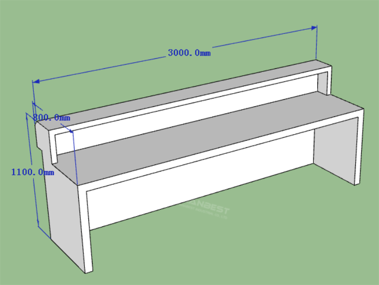 Purple Lighting Luxury Club Reception Counter Table Design