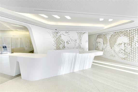 Luxury White Reception Desk Counter